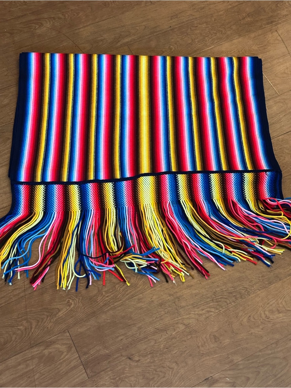 Colorful striped Serape-Shawl-wrap -home accent
